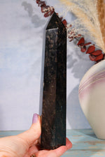 Arfvedsonite Tower 19cm Towers Tali & Loz Crystals