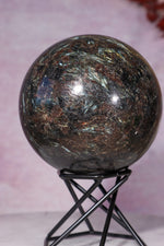 Arfvedsonite with Garnet and Pyrite Spheres 7.5cm, China Spheres Tali & Loz Crystals