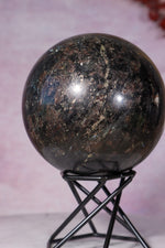 Arfvedsonite with Garnet and Pyrite Spheres 7.5cm, China Spheres Tali & Loz Crystals