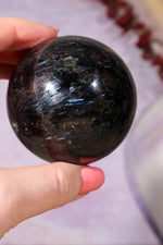 Arfvedsonite with Garnet Spheres 5cm, China Spheres Tali & Loz Crystals