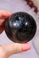Arfvedsonite with Garnet Spheres 5cm, China Spheres Tali & Loz Crystals