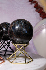 Arfvedsonite with Garnet Spheres 5cm, China Spheres Tali & Loz Crystals