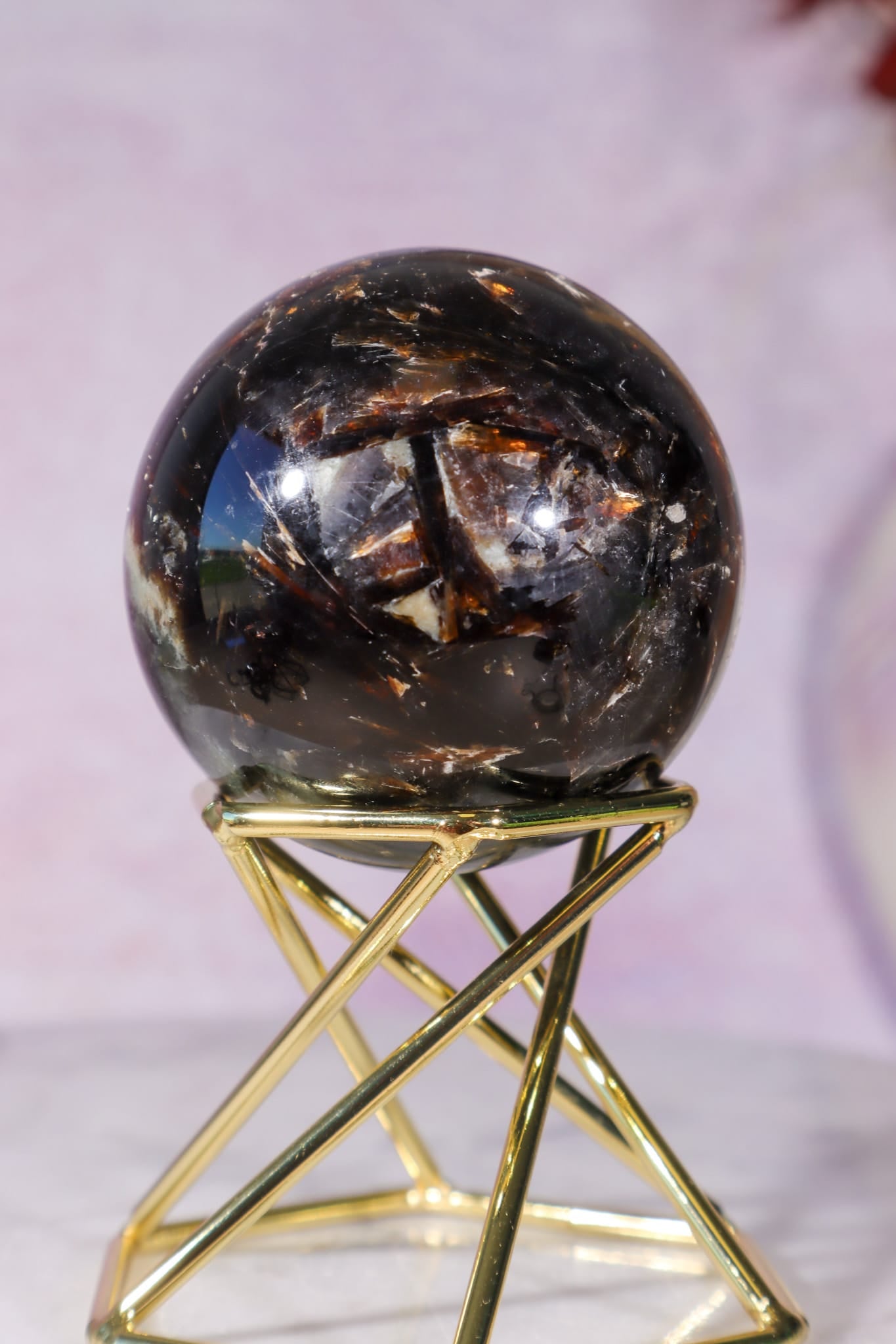 Astrophyllite and Labradorite Sphere 4.7cm, Russia Spheres Tali & Loz Crystals
