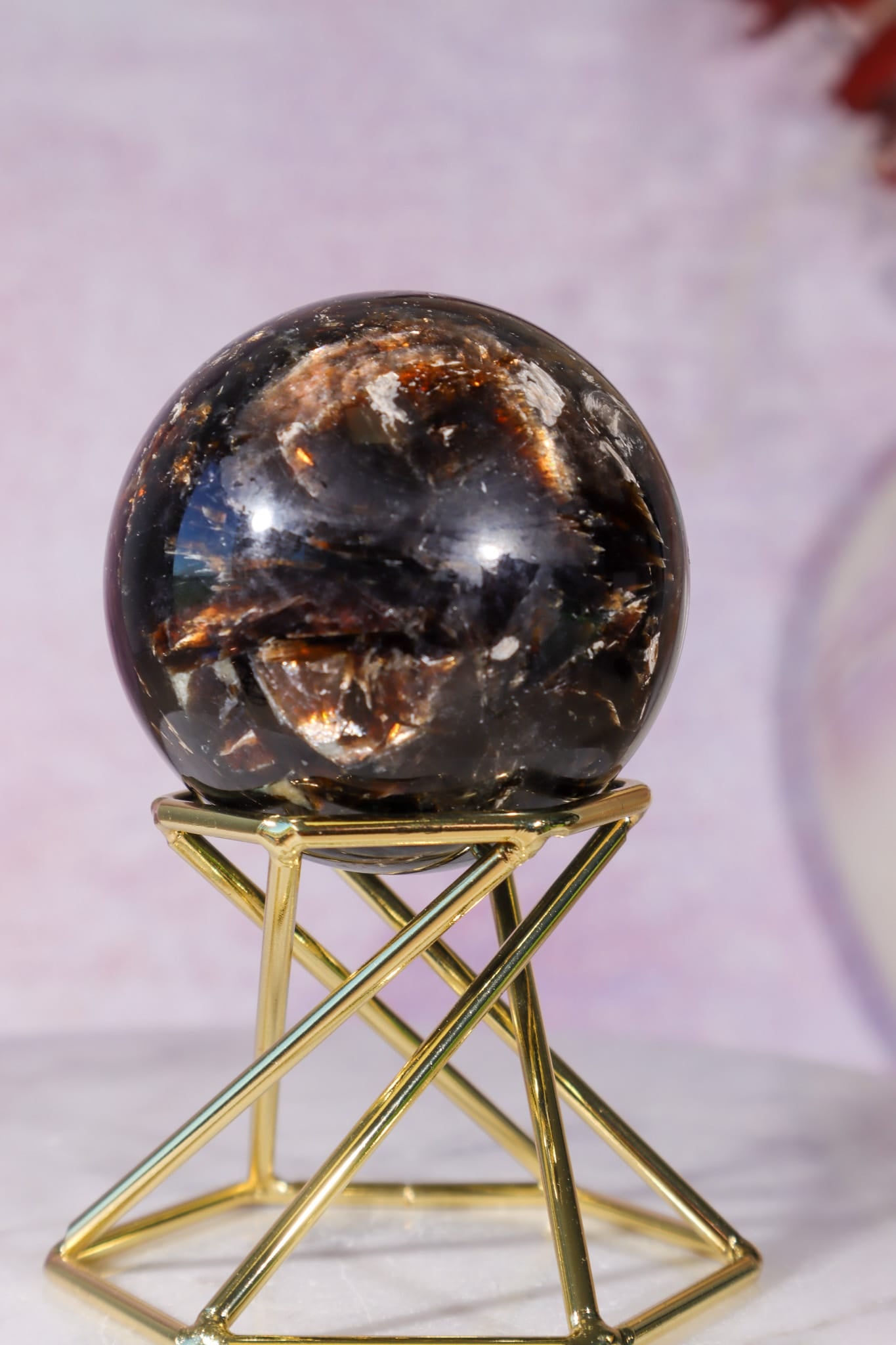 Astrophyllite and Labradorite Sphere 4.7cm, Russia Spheres Tali & Loz Crystals