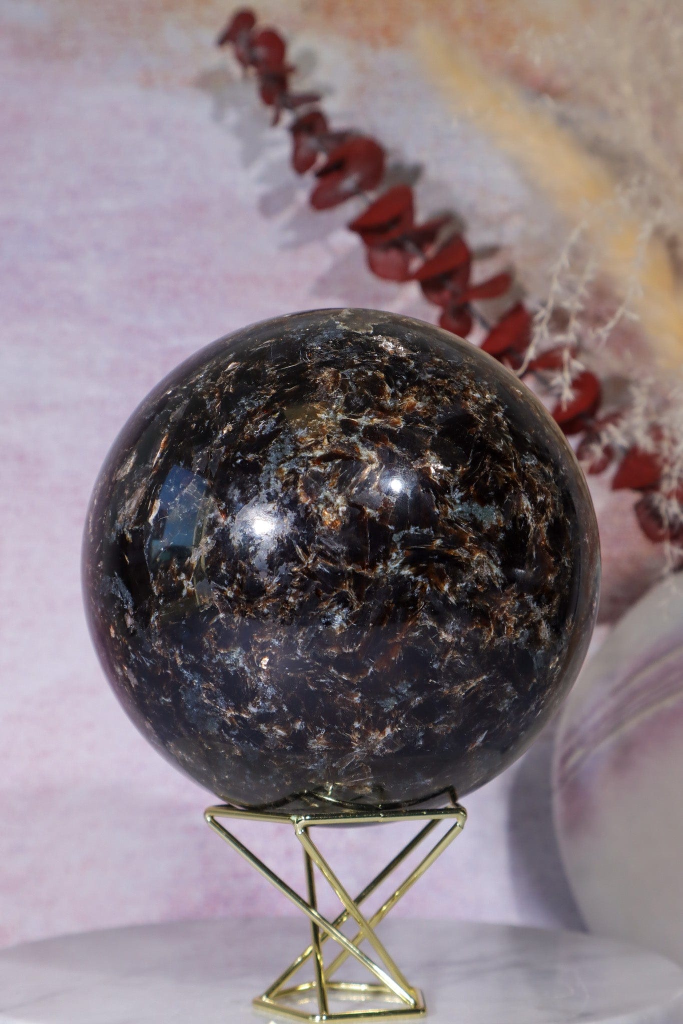 Astrophyllite Sphere 1.92kg sphere Tali & Loz Crystals