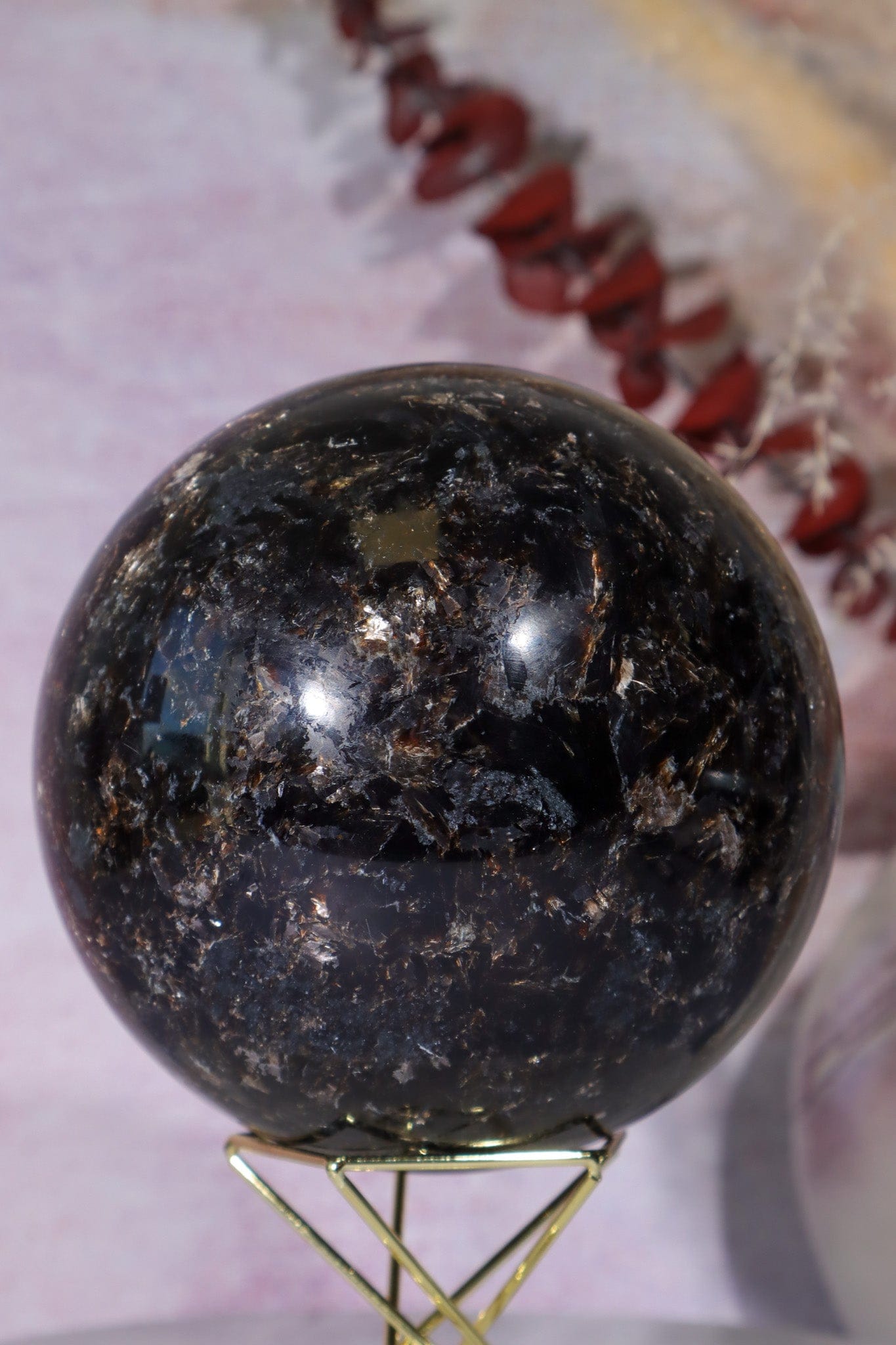 Astrophyllite Sphere 1.92kg sphere Tali & Loz Crystals