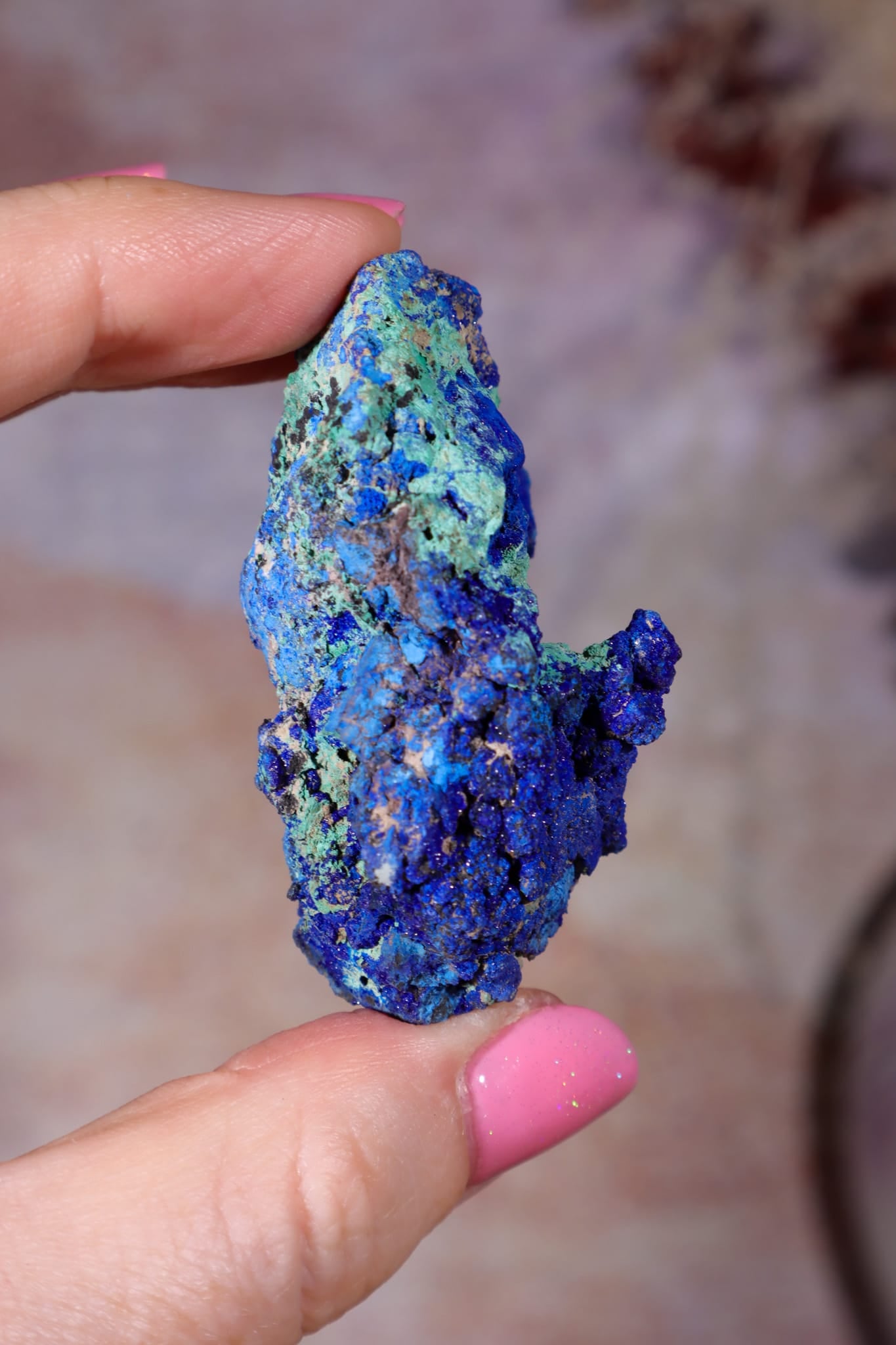 Azurite with Malachite | 52mm | Little Daisy Mine, Arizona Minerals Tali & Loz