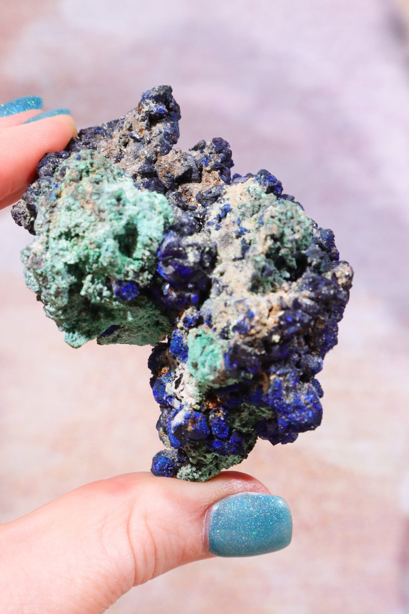 Azurite with Malachite Specimen, Sold As Seen Specimens Tali & Loz Crystals