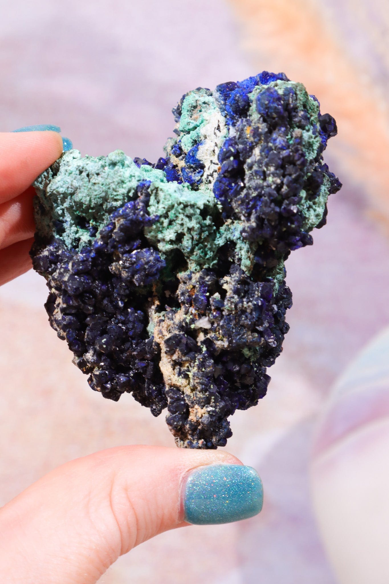 Azurite with Malachite Specimen, Sold As Seen Specimens Tali & Loz Crystals