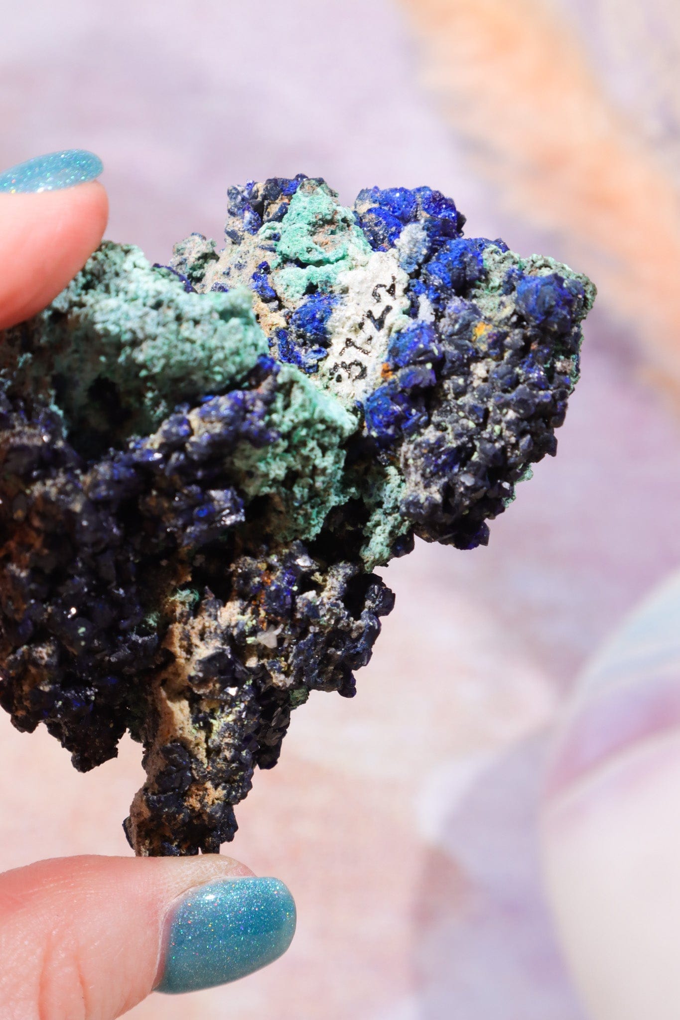 Azurite with Malachite Specimen, Sold As Seen Specimens Tali & Loz Crystals