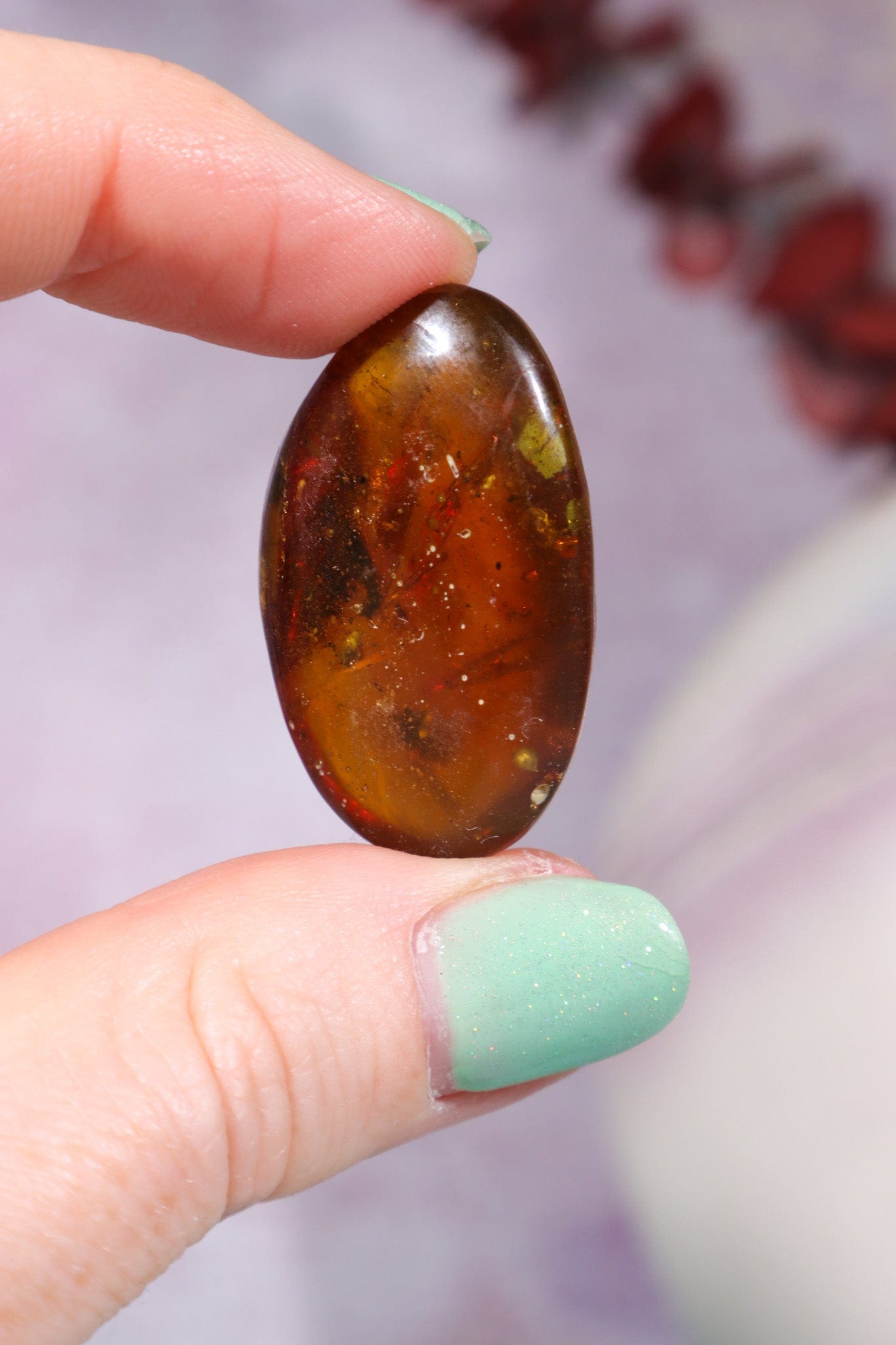 Baltic Amber With Insect 3.3cm Polished Crystals Tali & Loz Crystals