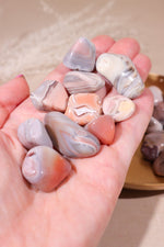 Banded Pink Agate Tumblestones 20-30mm - Tali & Loz Crystals