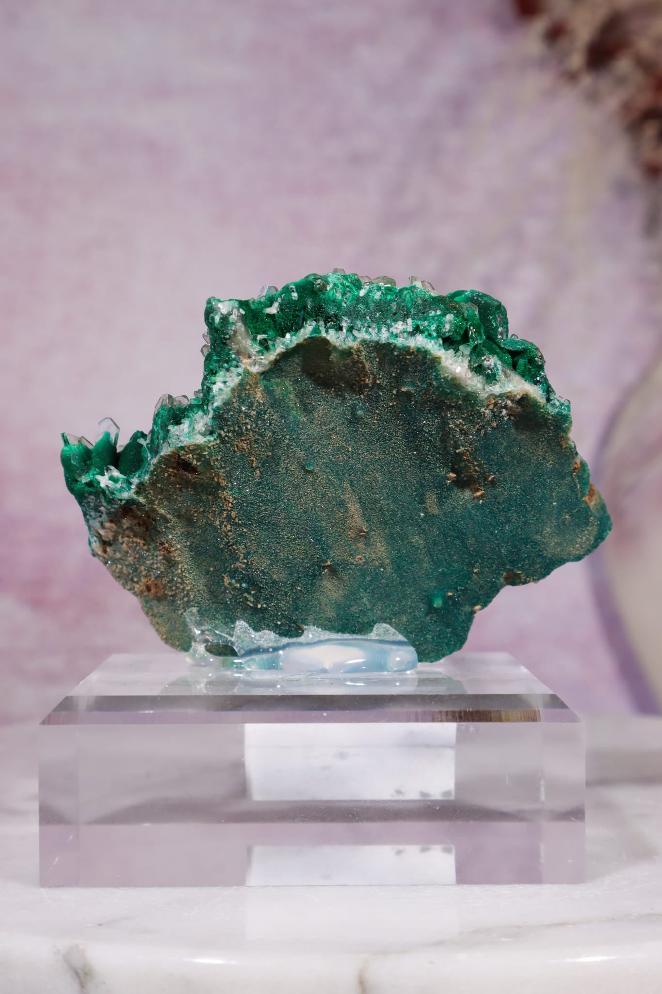 Barite on Malachite | 66mm | Shangulowe Mine, DR Congo Minerals Tali & Loz Crystals