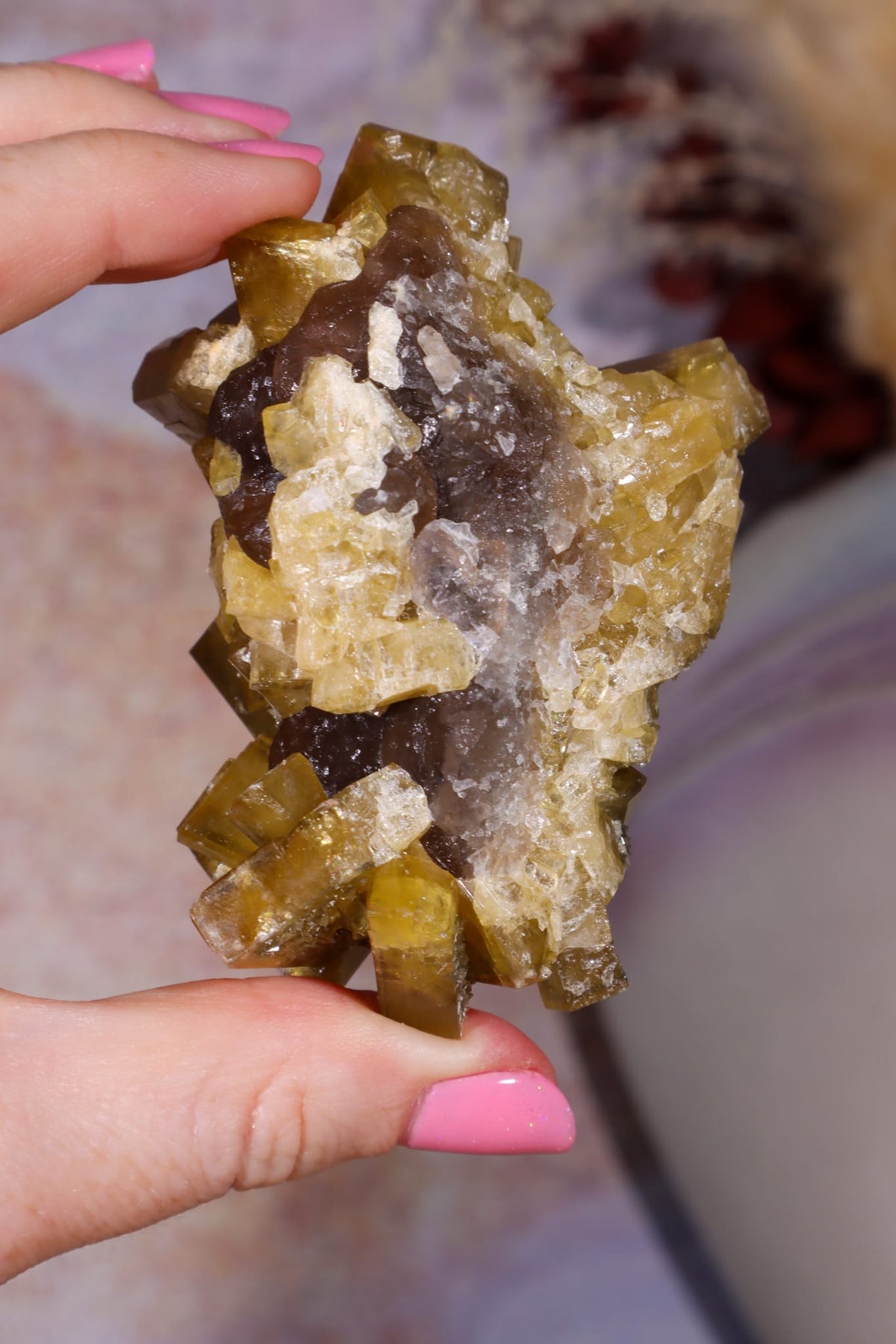 Baryte on Fluorite | 80mm | Sold As Seen Minerals Tali & Loz Crystals