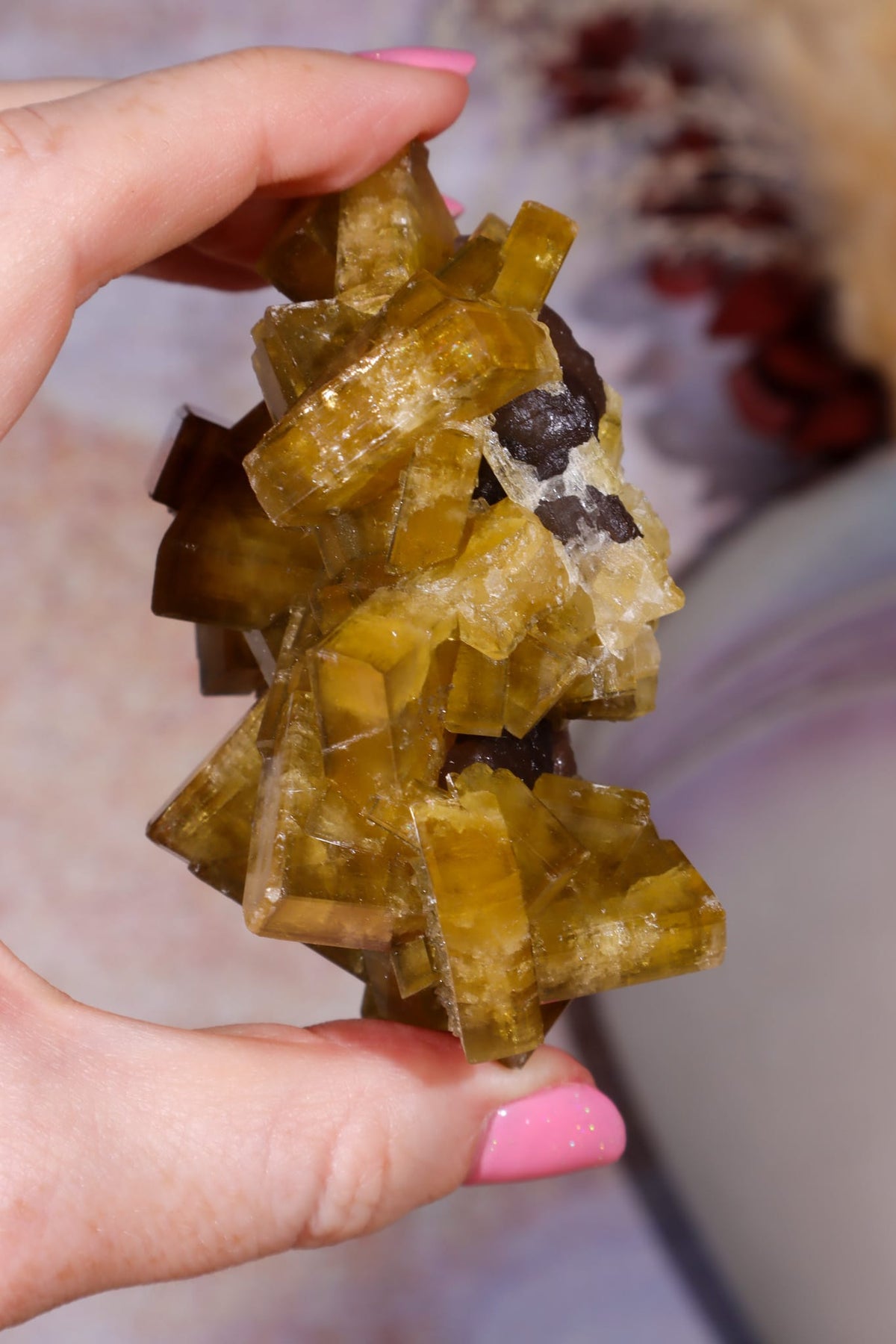 Baryte on Fluorite | 80mm | Sold As Seen Minerals Tali & Loz Crystals