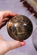 Black Moonstone Sphere 6.2cm, India Towers Tali & Loz Crystals
