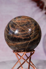 Black Moonstone Sphere 6.2cm, India Towers Tali & Loz Crystals