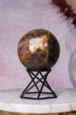 Black Moonstone Sphere 6.2cm, India Towers Tali & Loz Crystals