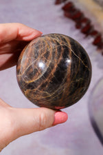 Black Moonstone Sphere 6.2cm, India Towers Tali & Loz Crystals