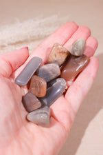 Black Moonstone Tumblestones 20-30mm - Tali & Loz Crystals