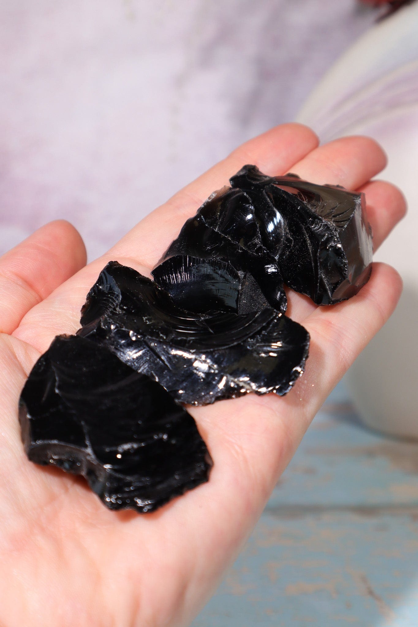 Black Obsidian Rough 30-50mm Rough Crystals Tali & Loz Crystals
