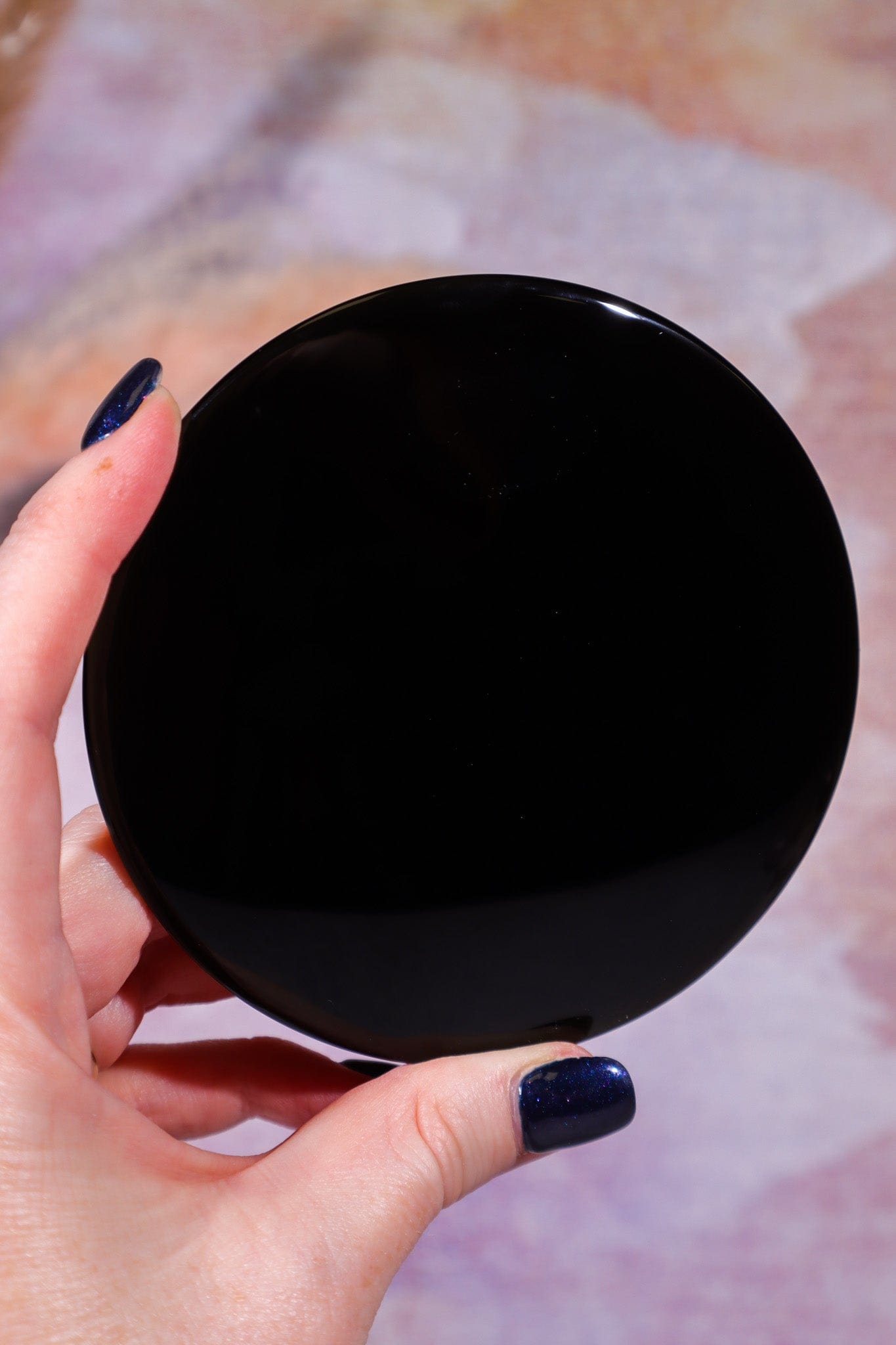 Black Obsidian Scrying Mirrors 10cm Scrying Mirror Tali & Loz Crystals