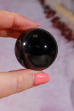 Black Obsidian Spheres 3.8cm, Mexico Hearts Tali & Loz Crystals