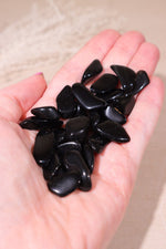 Black Obsidian Tumblestones 10-20mm - Tali & Loz Crystals