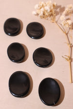 Black Obsidian Worry Stones 4cm - Tali & Loz Crystals