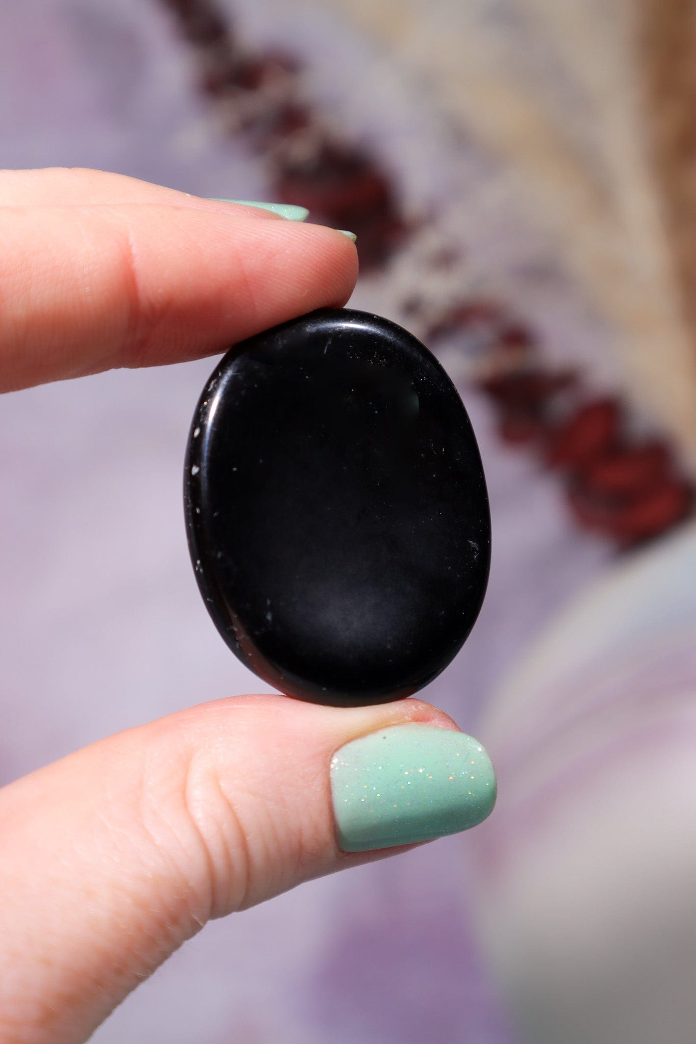 Black Obsidian Worry Stones 4cm Worry Stones Tali & Loz Crystals