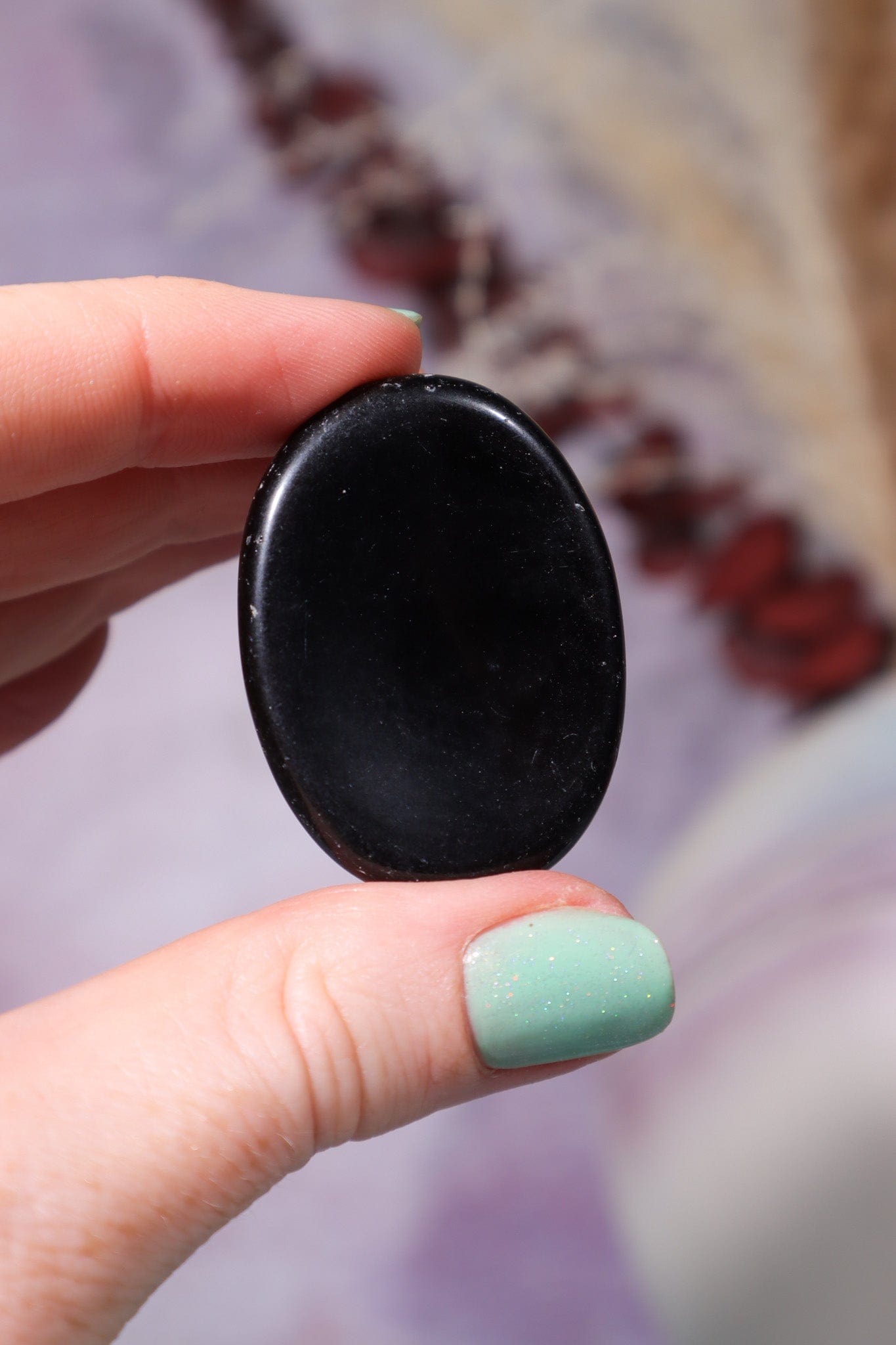 Black Obsidian Worry Stones 4cm Worry Stones Tali & Loz Crystals