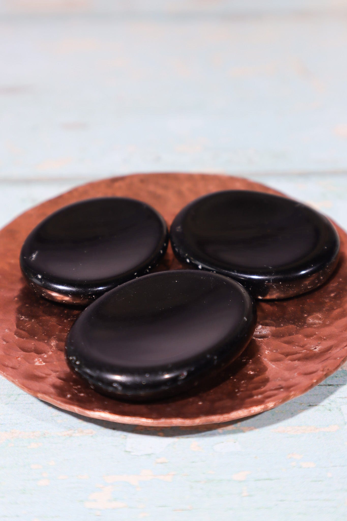 Black Obsidian Worry Stones 4cm Worry Stones Tali & Loz Crystals