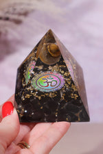 Black Onyx and Tigers Eye Orgone 7.5cm - Tali & Loz Crystals