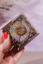 Black Onyx and Tigers Eye Orgone 7.5cm - Tali & Loz Crystals