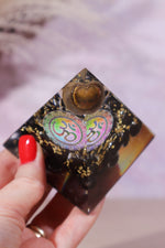 Black Onyx and Tigers Eye Orgone 7.5cm - Tali & Loz Crystals