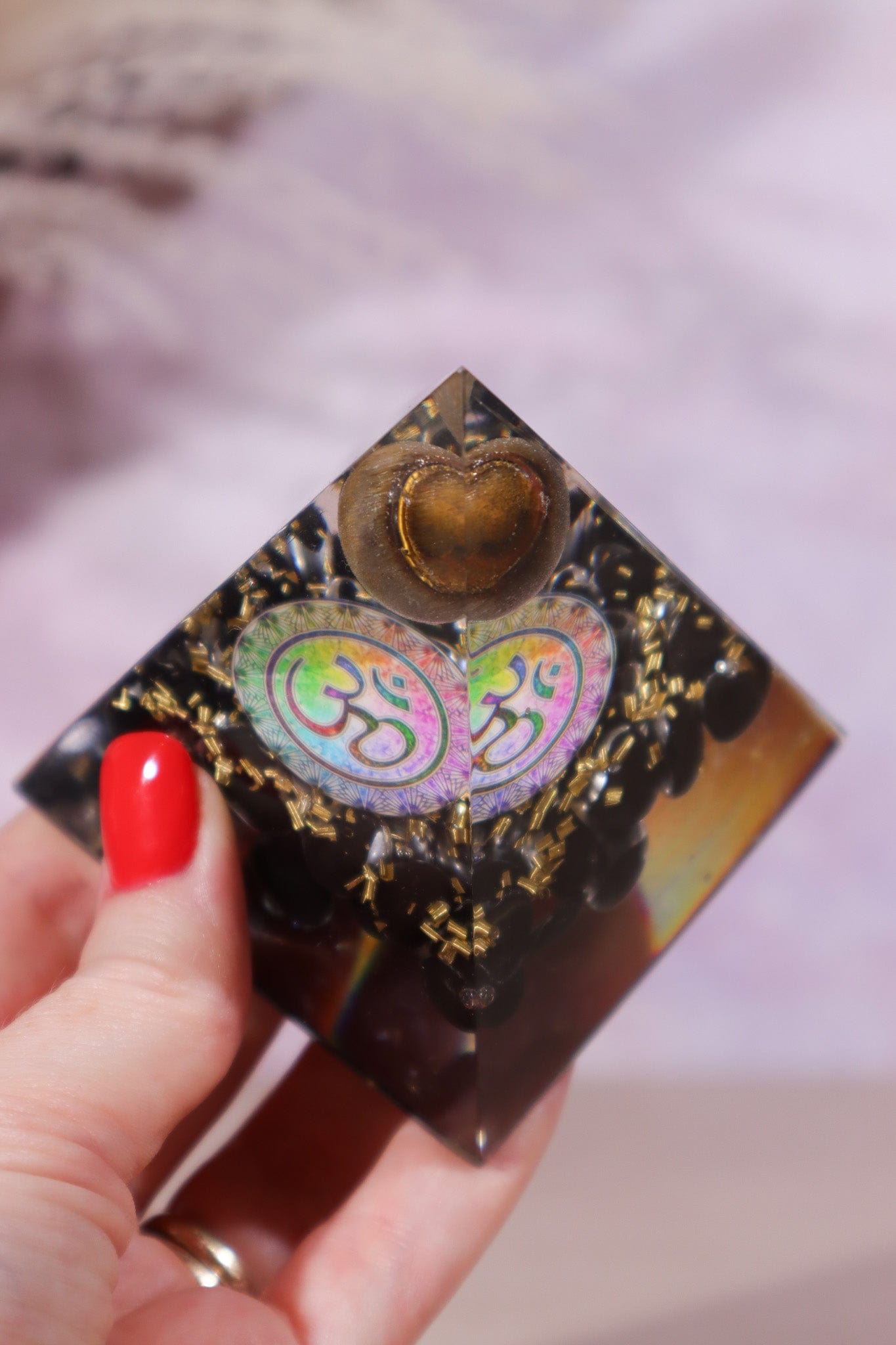 Black Onyx and Tigers Eye Orgone 7.5cm - Tali & Loz Crystals