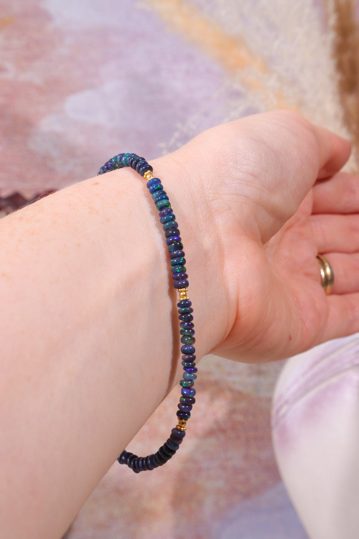 Black Opal Bracelet | Gold, 22.5cm Jewellery Tali & Loz Crystals