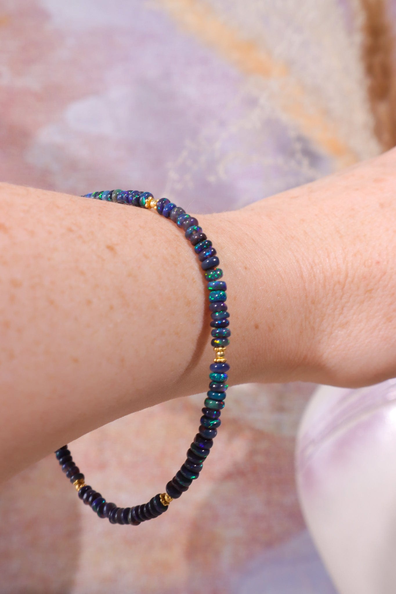 Black Opal Bracelet | Gold, 22.5cm Jewellery Tali & Loz Crystals