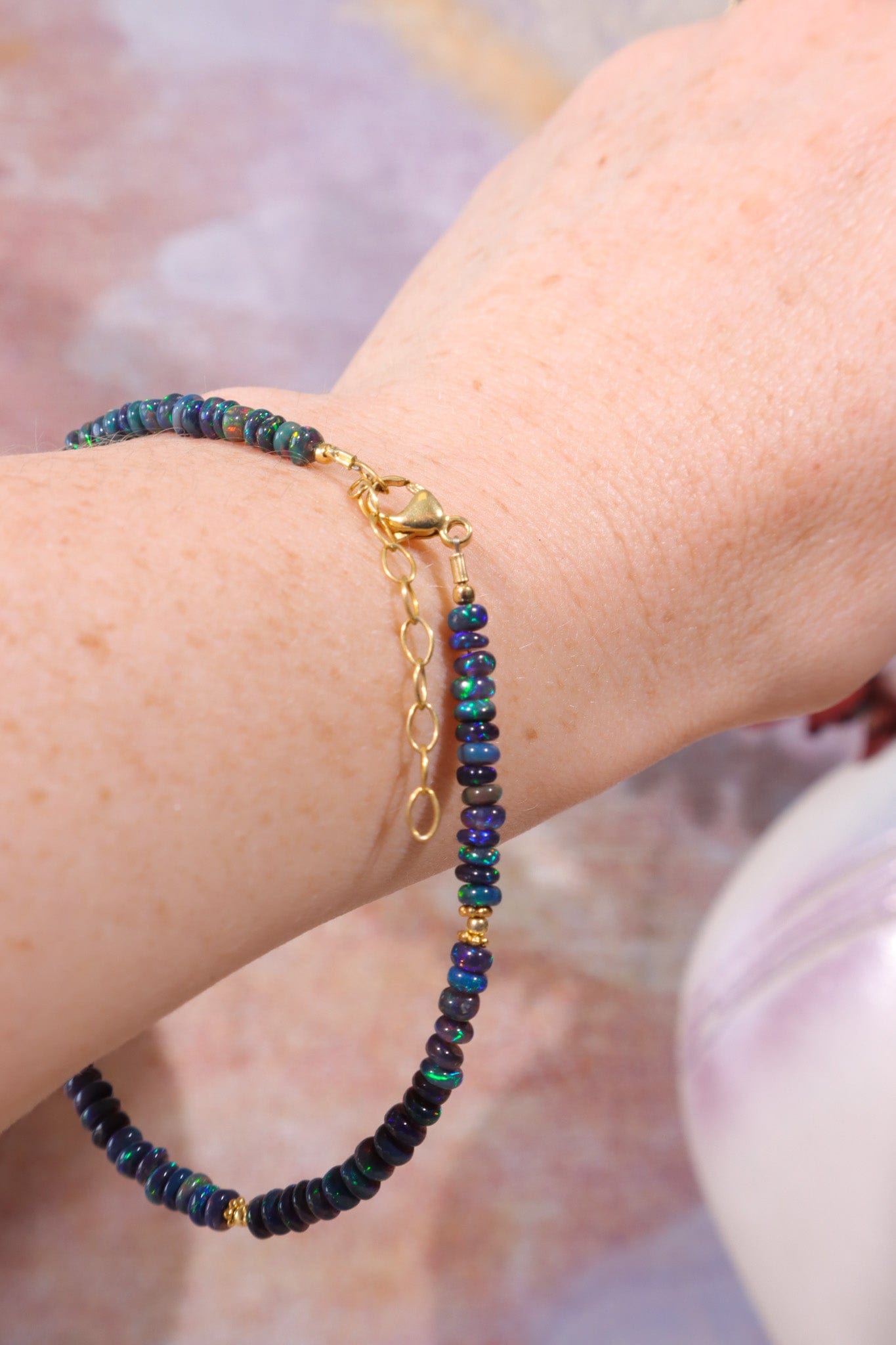 Black Opal Bracelet | Gold, 22.5cm Jewellery Tali & Loz Crystals