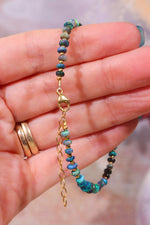 Black Opal Sectioned Bracelet | Gold, 21 cm Jewellery Tali & Loz Crystals