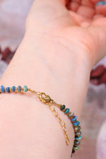 Black Opal Sectioned Bracelet | Gold, 21 cm Jewellery Tali & Loz Crystals