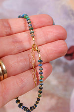 Black Opal Sectioned Bracelet | Gold, 22cm Jewellery Tali & Loz Crystals