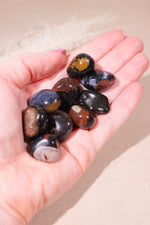 Black Sardonyx Tumblestones 20-30mm - Tali & Loz Crystals