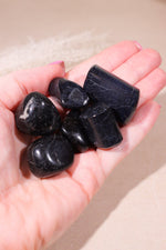 Black Tourmaline Tumblestones 20-40mm - Tali & Loz Crystals