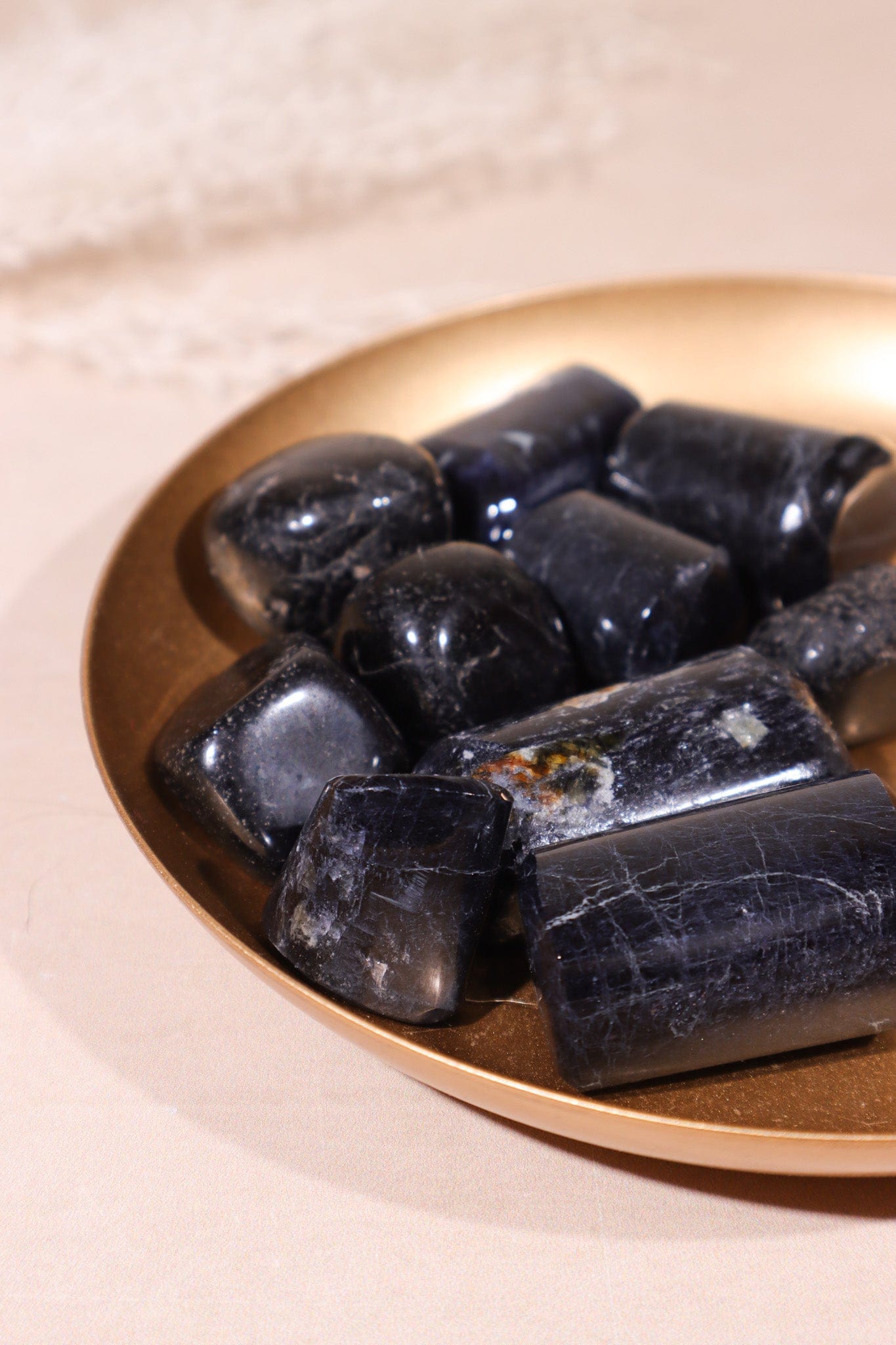 Black Tourmaline Tumblestones 20-40mm - Tali & Loz Crystals