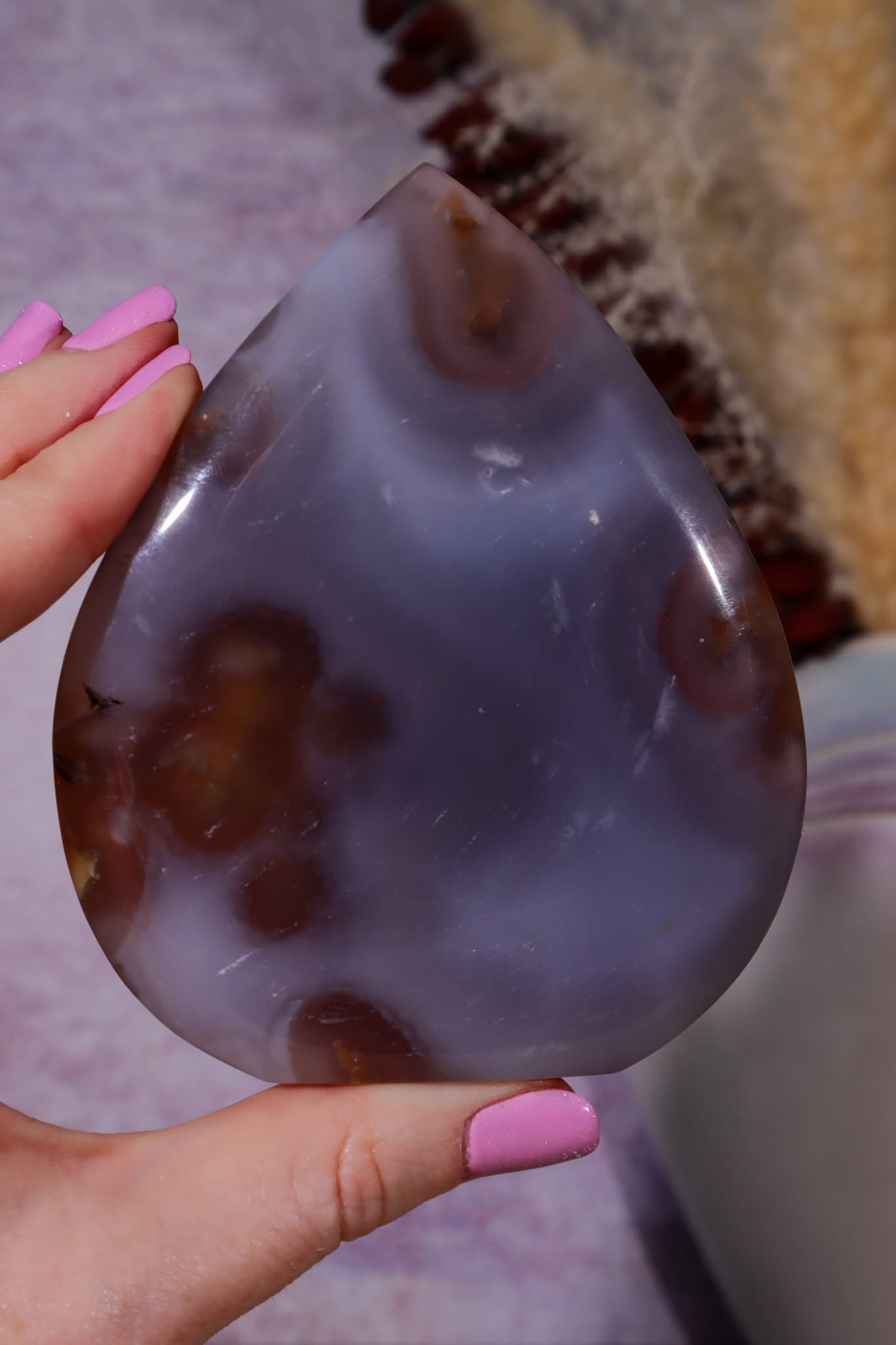Blue Agate Flame | 9.7cm | Madagascar Flames Tali & Loz Crystals