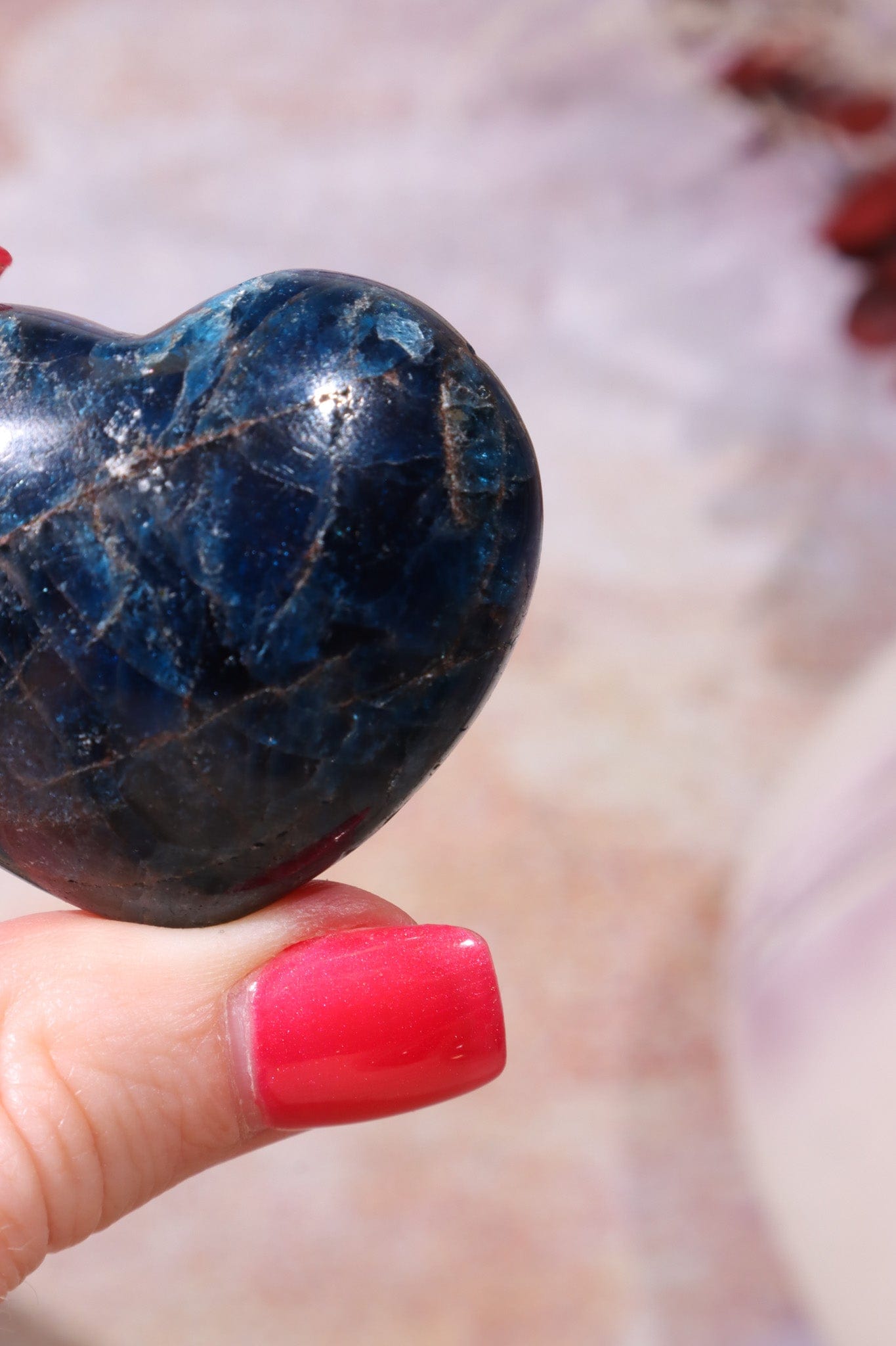 Blue Apatite Heart, Sold as Seen Hearts Tali & Loz Crystals