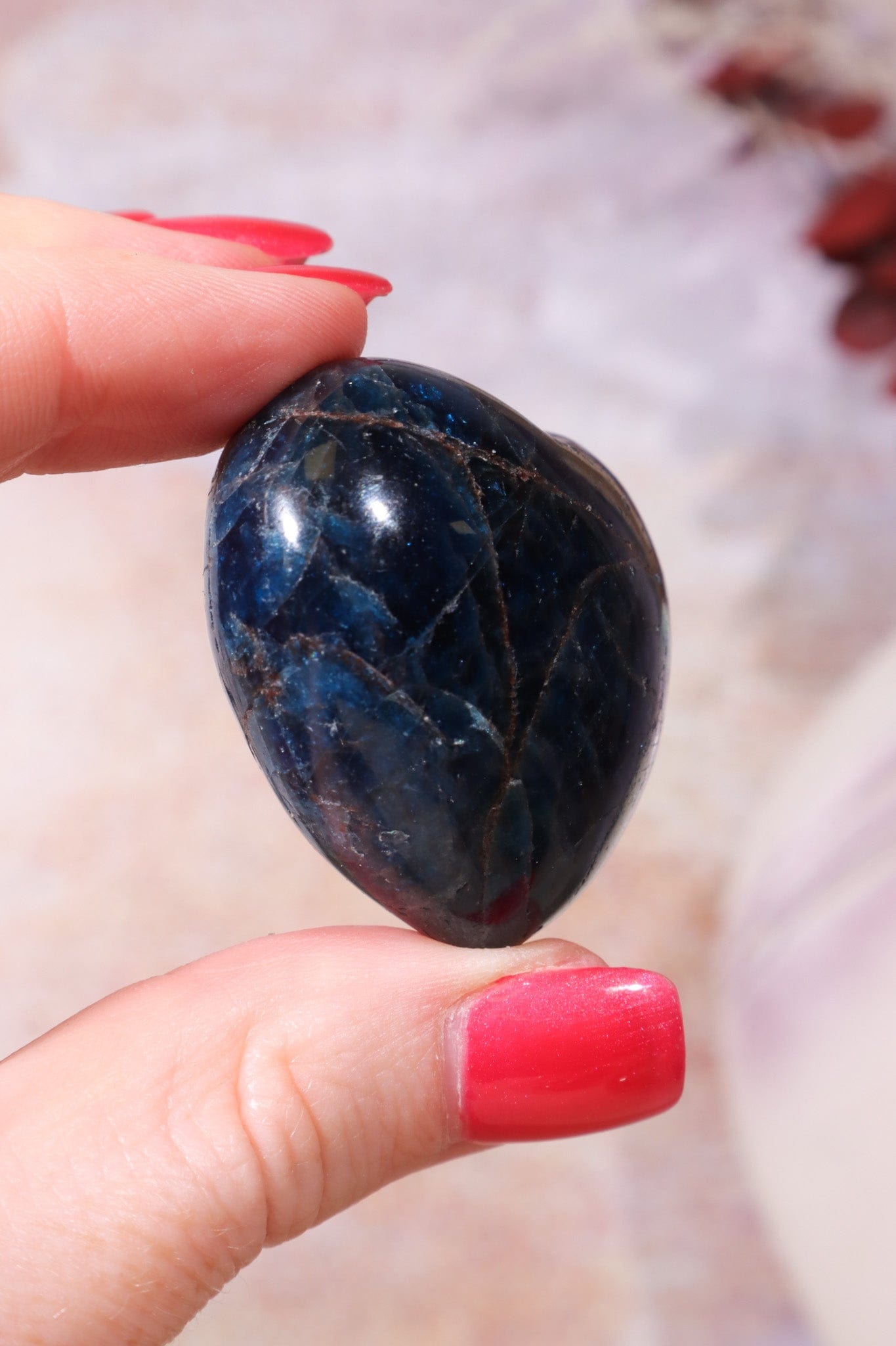 Blue Apatite Heart, Sold as Seen Hearts Tali & Loz Crystals