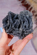 Blue Baryte Bladed Crystal Specimen 8.5cm  | Cavnic Mine, Romania Minerals Tali & Loz Crystals