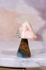Blue Calcite and Rhodochrosite Mushroom, 31gr, Sold As Seen Mushrooms Tali & Loz Crystals